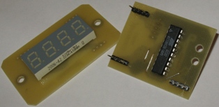 Печатные платы электронного термометра с компонентами