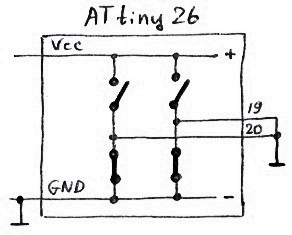 Схема использования неиспользуемых выводов микроконтроллера