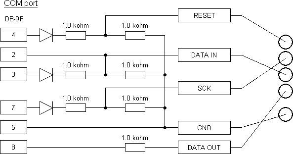 Схема для программирования микроконтроллера USB-программатора